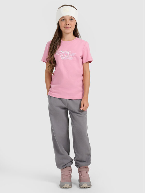 4F 4F T-Shirt APRES SKI Różowy Regular Fit
