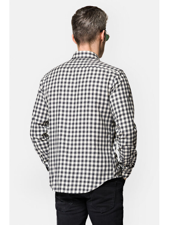 Lancerto Lancerto Koszula Teramo KO051222000065 Szary Slim Fit
