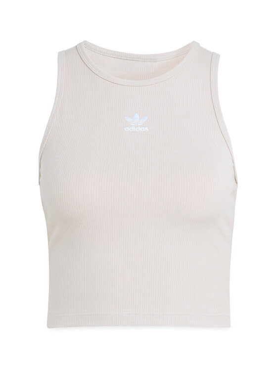 adidas adidas Marškinėliai Essentials KD3822 Smėlio Slim Fit