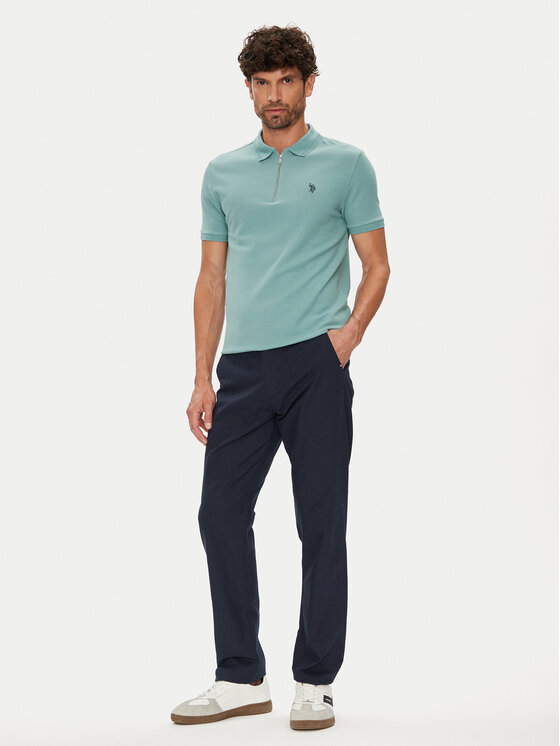 U.S. Polo Assn. U.S. Polo Assn. Chinosy MUP3610 Granatowy Slim Fit