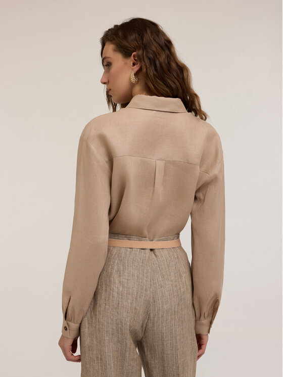 Motivi Motivi Camicia 5225W000471N002 Écru Regular Fit