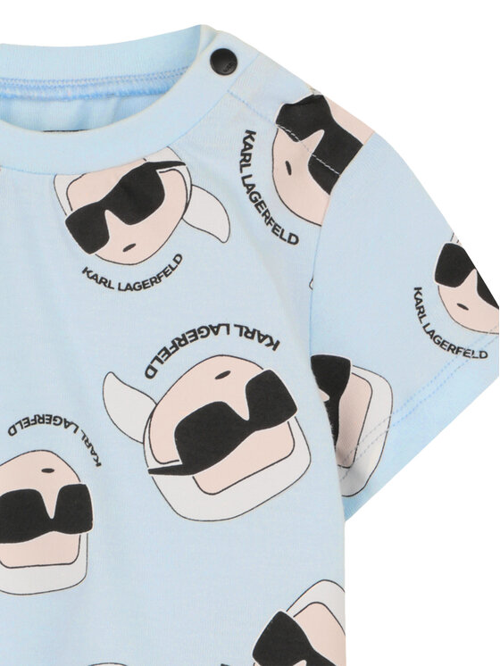 Karl Lagerfeld Kids Karl Lagerfeld Kids Set tricou și pantaloni scurți Z31070 M Colorat Regular Fit