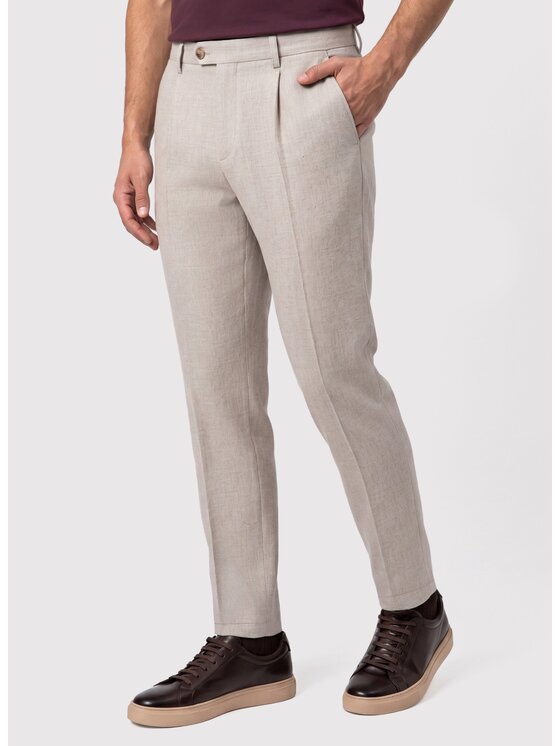 Pako Lorente Pako Lorente Spodnie materiałowe P26WF-WX-007 Beżowy Slim Fit