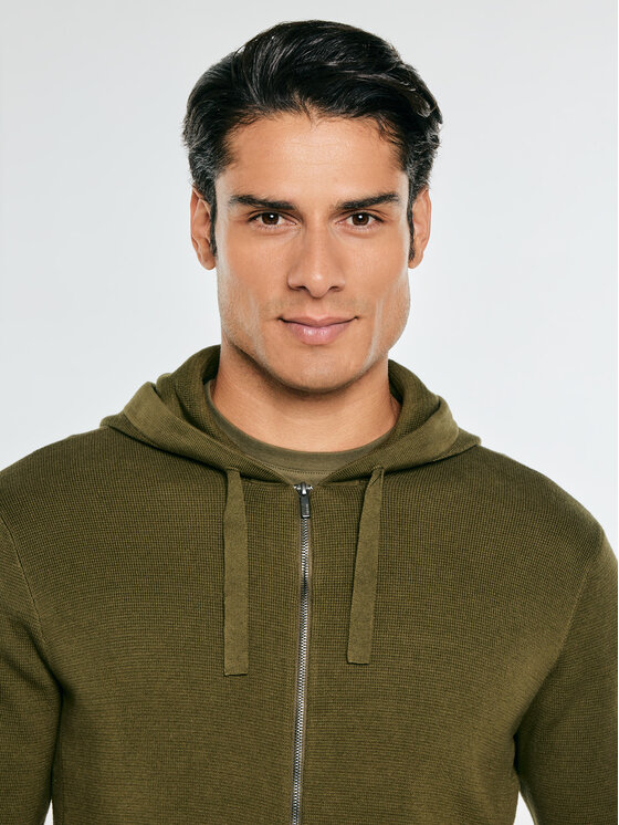 BIG STAR BIG STAR Sweter OSKARO Zielony Basic Fit