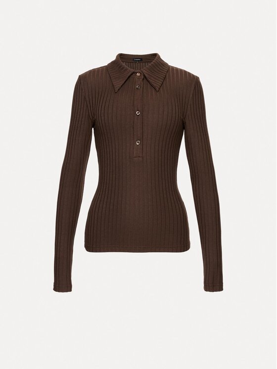La Mania La Mania Blusa LESLEE Marrone Basic Fit