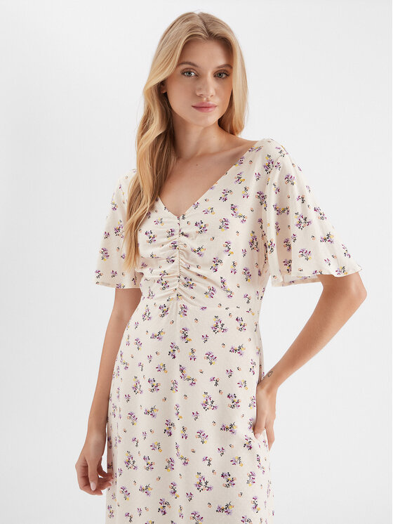 ONLY ONLY Vsakodnevna obleka 15299142 Écru Regular Fit