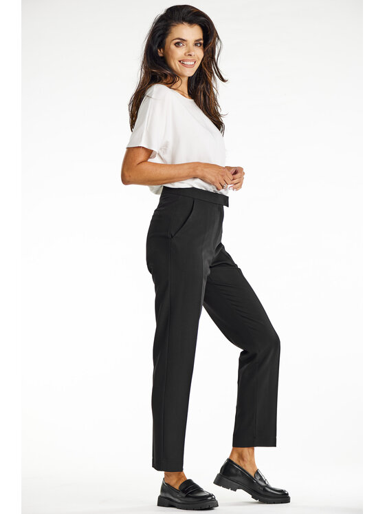 Awama Awama Spodnie damskie A675 Czarny Basic Fit