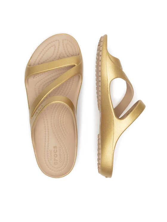 Crocs Crocs Iešļūcenes KADEE II METALLIC SANDAL W 210147-710 Zelta