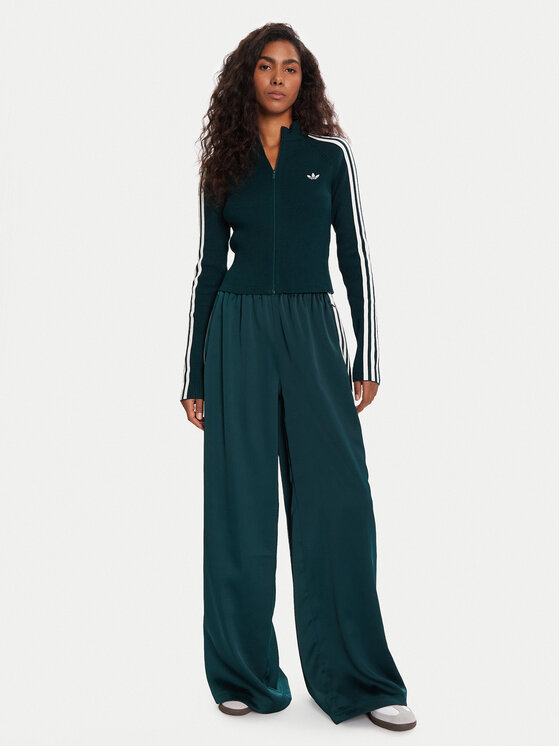 adidas adidas Pulóver adicolor 3-Stripes JY2599 Zöld Slim Fit