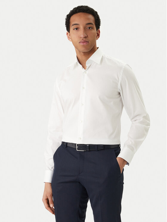BOSS Cămașă H-Hank 50560704 Alb Slim Fit