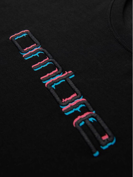 Ombre Ombre T-Shirt OM-TSPT-0248 Czarny Regular Fit