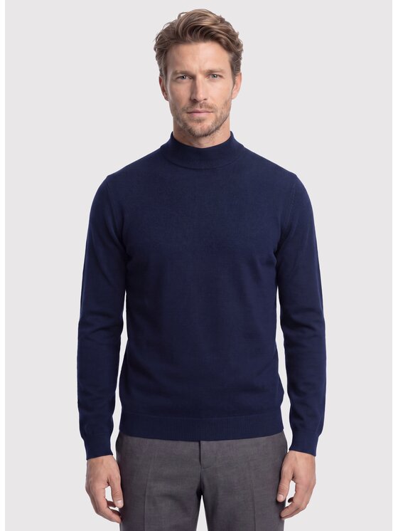 Pako Lorente Pako Lorente Sweter P26WN-2X-009 Granatowy Regular Fit