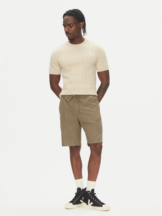 Lindbergh Lindbergh Szorty materiałowe 30-508003 Beżowy Relaxed Fit