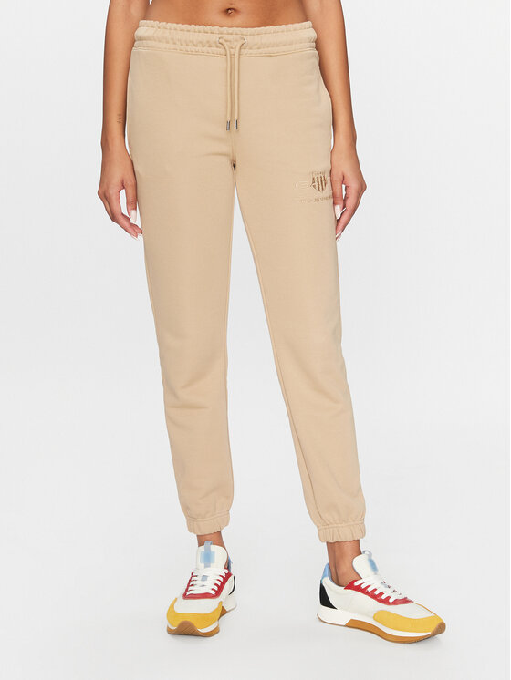 Gant Gant Jogginghose Reg Tonal Shield 4200709 Khakifarben Regular Fit