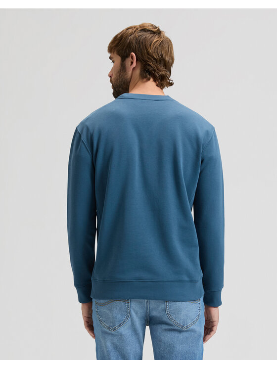 Lee Lee Bluza SMALL LOGO SWS Niebieski Regular Fit