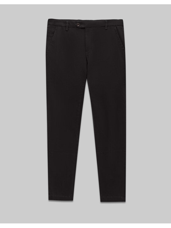 Borgio Borgio Chinosy sagliano Czarny Slim Fit