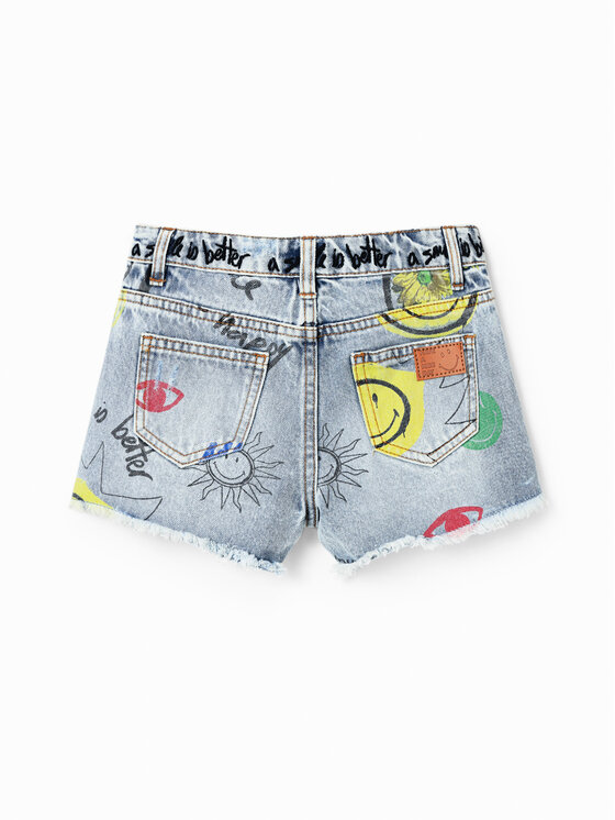 Desigual Desigual Džínsové šortky 23SGDD10 Modrá Regular Fit