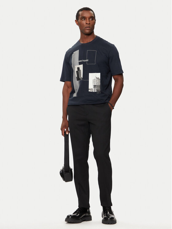 Armani Exchange Armani Exchange Футболка 6DZTHZ ZJBYZ 65BR Cиній Regular Fit