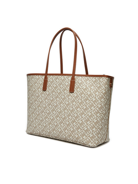 Tommy Hilfiger Tommy Hilfiger Сумка Th Monoplay Leather Tote AW0AW17379 Écru