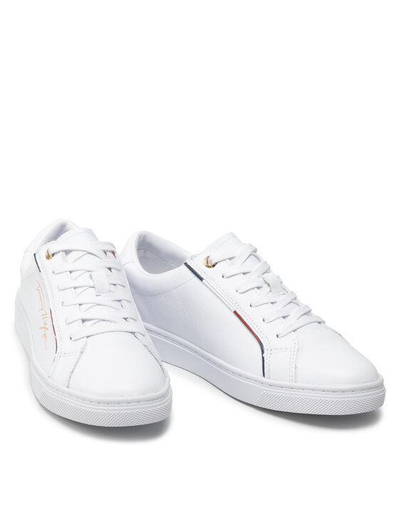 Tommy Hilfiger Tommy Hilfiger Сникърси Signature Sneaker FW0FW06322 Бял