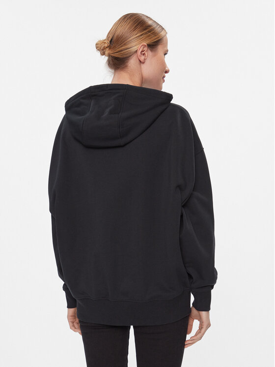 Converse Converse Bluză Os Wordmark Fz Hoodie 10024532-A08 Negru Regular Fit