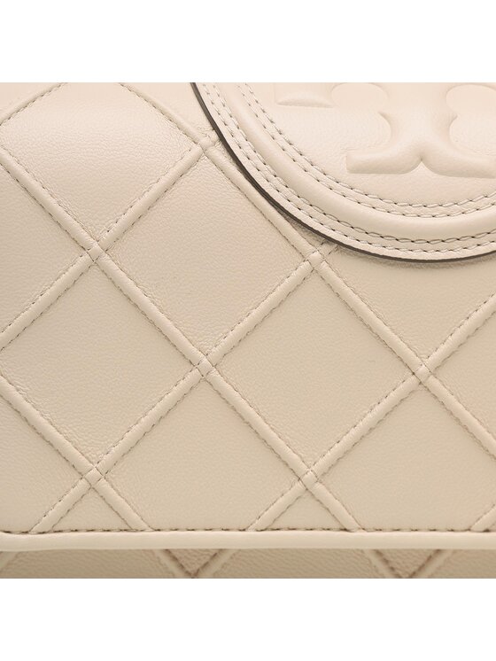 Tory Burch Tory Burch Soma Fleming Soft Chain Wallet 138853 Bēšs