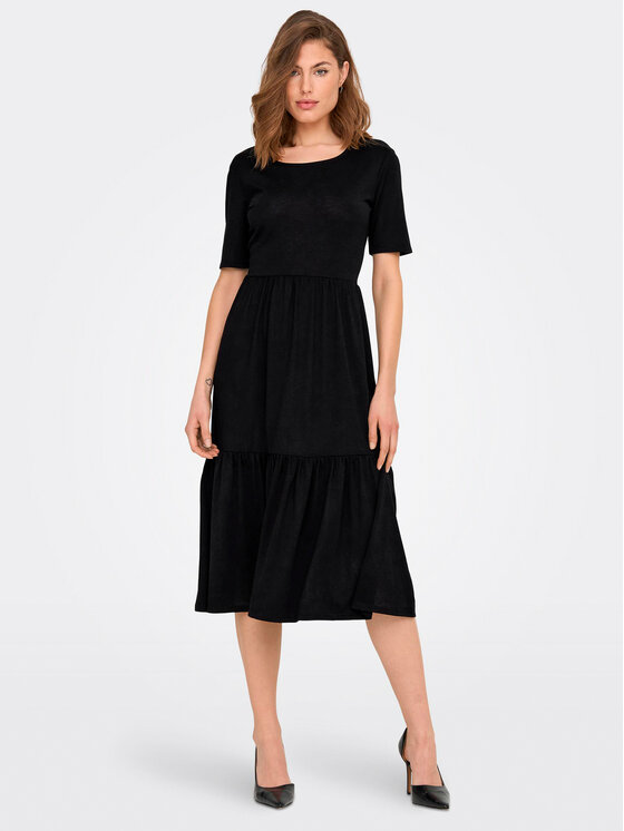 JDY JDY Každodenní šaty Dalila 15195291 Černá Loose Fit