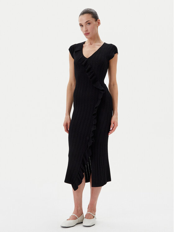 TWINSET TWINSET Strickkleid 251LB3CAA Schwarz Slim Fit