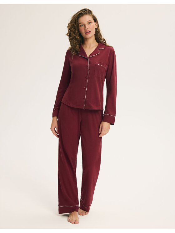 Esotiq Esotiq Piżama 46070 Czerwony Regular Fit