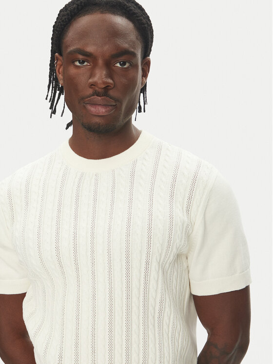 Lindbergh Lindbergh Светр 30-804115 Écru Slim Fit