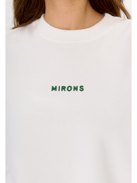 Mirons Mirons T-Shirt Print Biały Oversize