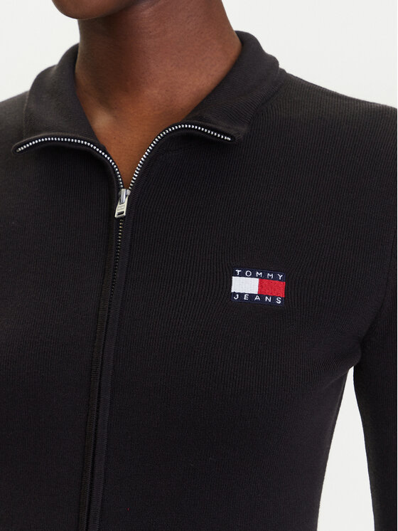 Tommy Jeans Tommy Jeans Kardigan DW0DW20967 Černá Slim Fit