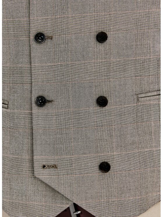 Pako Lorente Pako Lorente Kamizelka garniturowa P26SF-8X-002 Brązowy Slim Fit