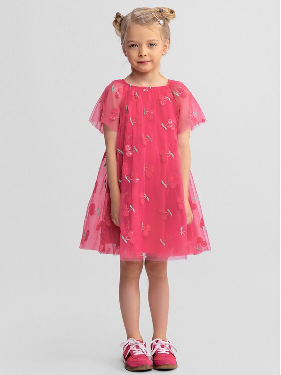 minoti minoti Sukienka elegancka 30DRESS116 Różowy Regular Fit
