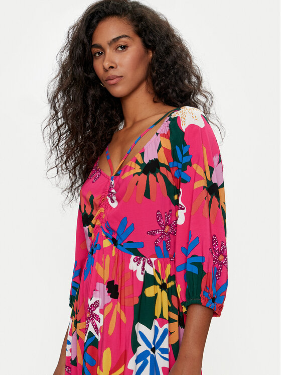 Tatuum Tatuum Sommerkleid Palmiko T2410.205 Rosa Regular Fit