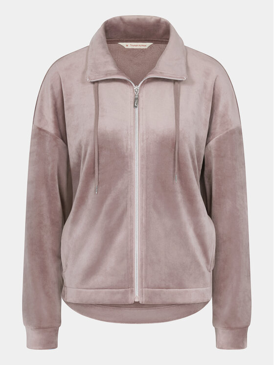 Triumph Triumph Bluză Cozy Comfort Velour Zip Jacket 10216555 Maro Regular Fit