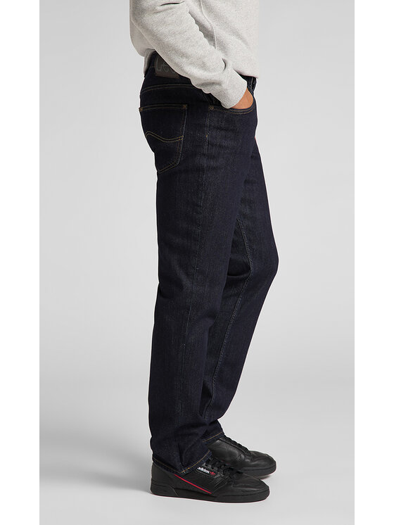 Lee Lee Jeansy Brooklyn Straight Niebieski Regular Fit
