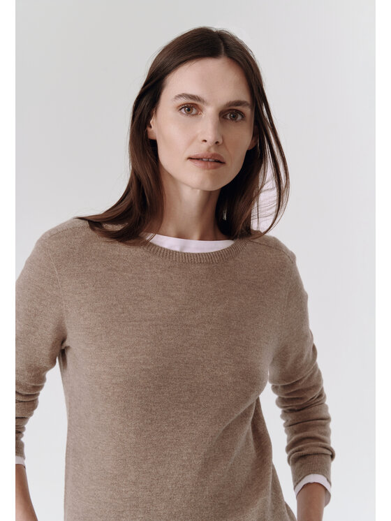 TATUUM TATUUM Sweter ROSSA Brązowy Classic Fit