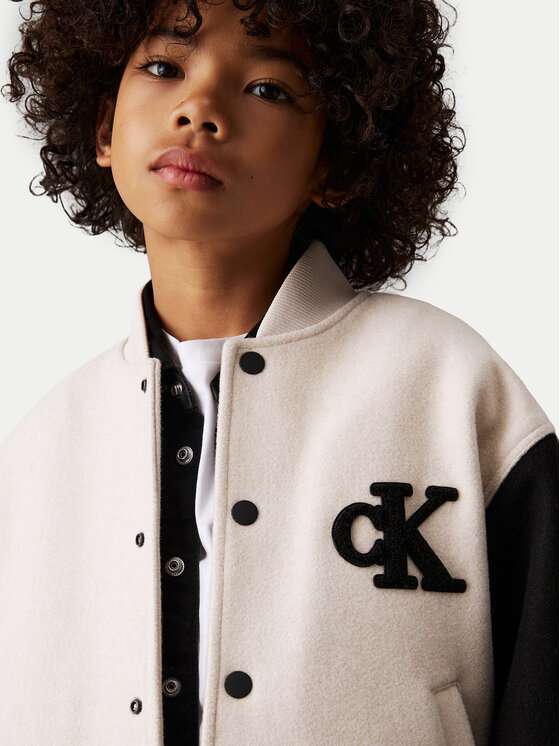 Calvin Klein Jeans Calvin Klein Jeans Μπόμπερ μπουφάν Varsity IB0IB02294 Μπεζ Regular Fit