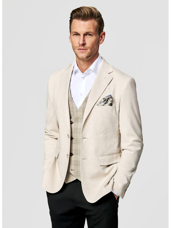 Pako Lorente Pako Lorente Marynarka P26SF-3X-006 Beżowy Slim Fit