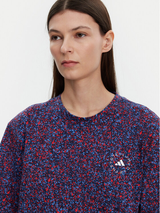 adidas by Stella McCartney adidas by Stella McCartney Футболка Printed JJ0083 Cиній Loose Fit