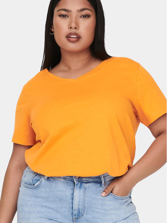 ONLY Carmakoma ONLY Carmakoma Póló 15285965 Narancssárga Regular Fit