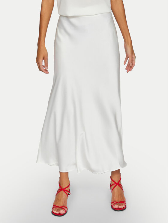 Vila Gonna midi Ravenna 14094125 Bianco Regular Fit, taglia : 38