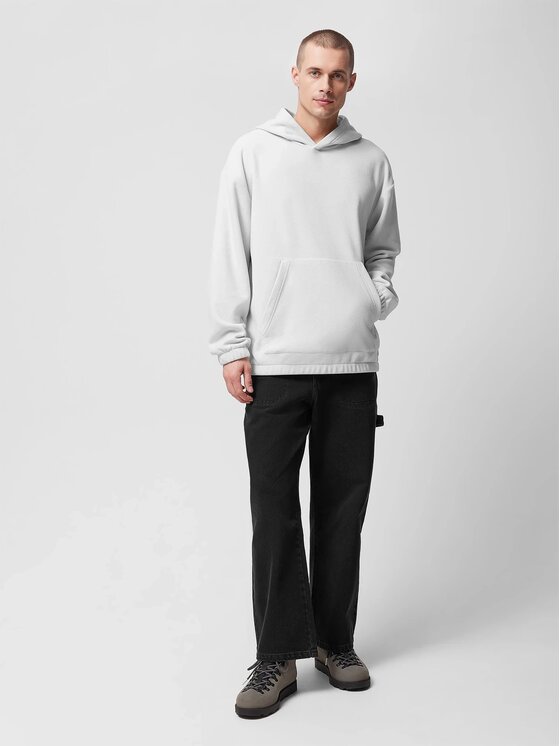 Outhorn Outhorn Fleecová mikina OTHWSS24TFLEM259-26S Sivá Loose Fit