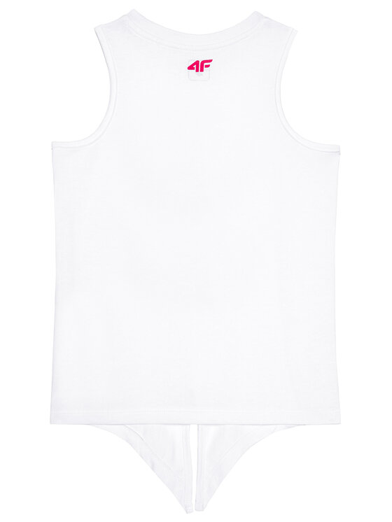 4F 4F Top HJL21-JTSD013 Biały Regular Fit
