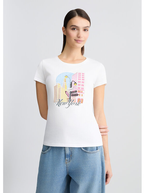 Liu Jo Liu Jo T-shirt WA5239JS923M9566 Bianco Regular Fit