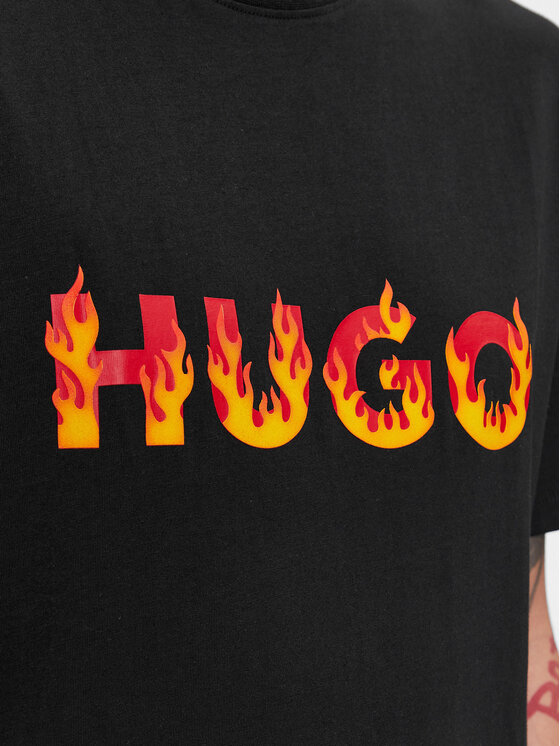 HUGO Hugo T-särk Danda 50504542 Must Regular Fit