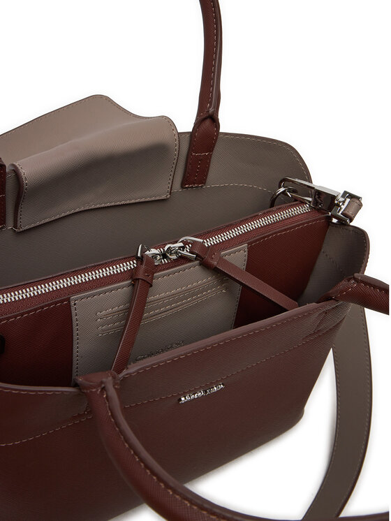 Calvin Klein Calvin Klein Torebka Ck Business Medium Tote_Saffiano K60K612572 Brązowy