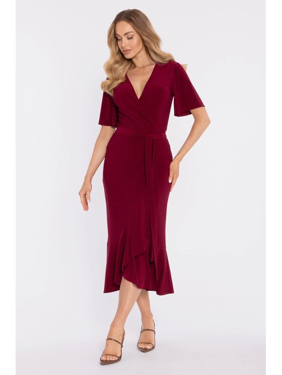 Made of Emotion Made of Emotion Abito da cocktail M912 Bordeaux A-Line Fit