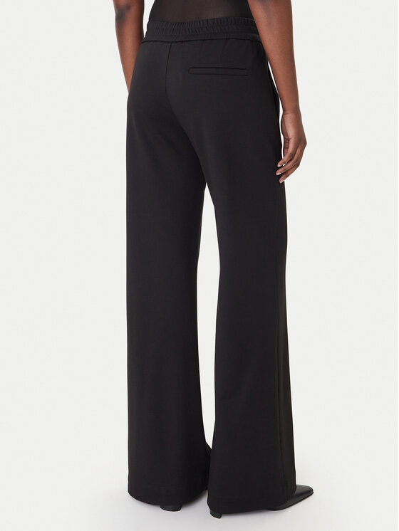 Patrizia Pepe Patrizia Pepe Bavlnené nohavice 8P0813/A715 Čierna Wide Leg